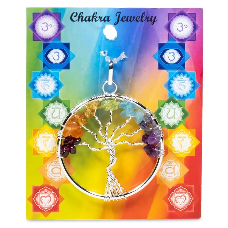 Chakraträdhänge + Läderhalsband på köpet! Halsband Cocholate.se
