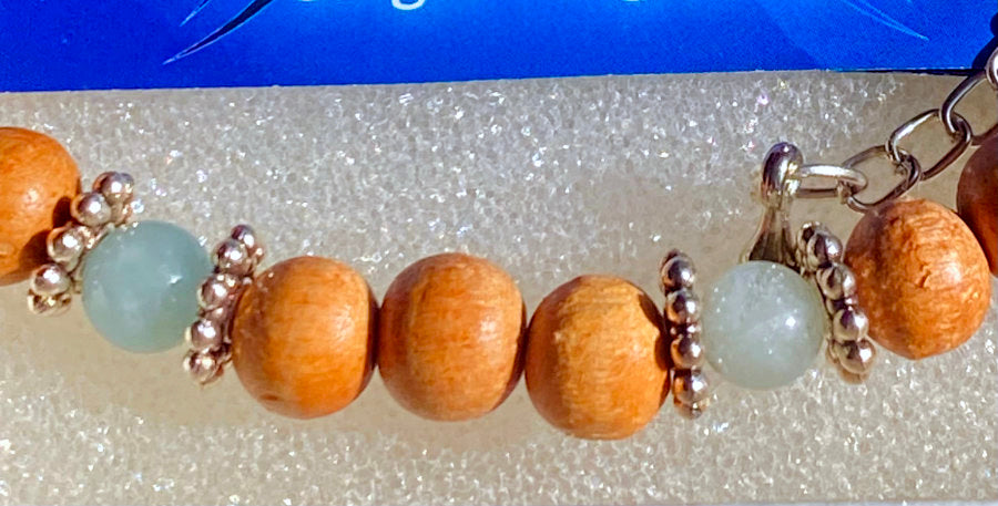 Armband "Ärkeängeln Mikael" Akvamarin Armband Cocholate.se