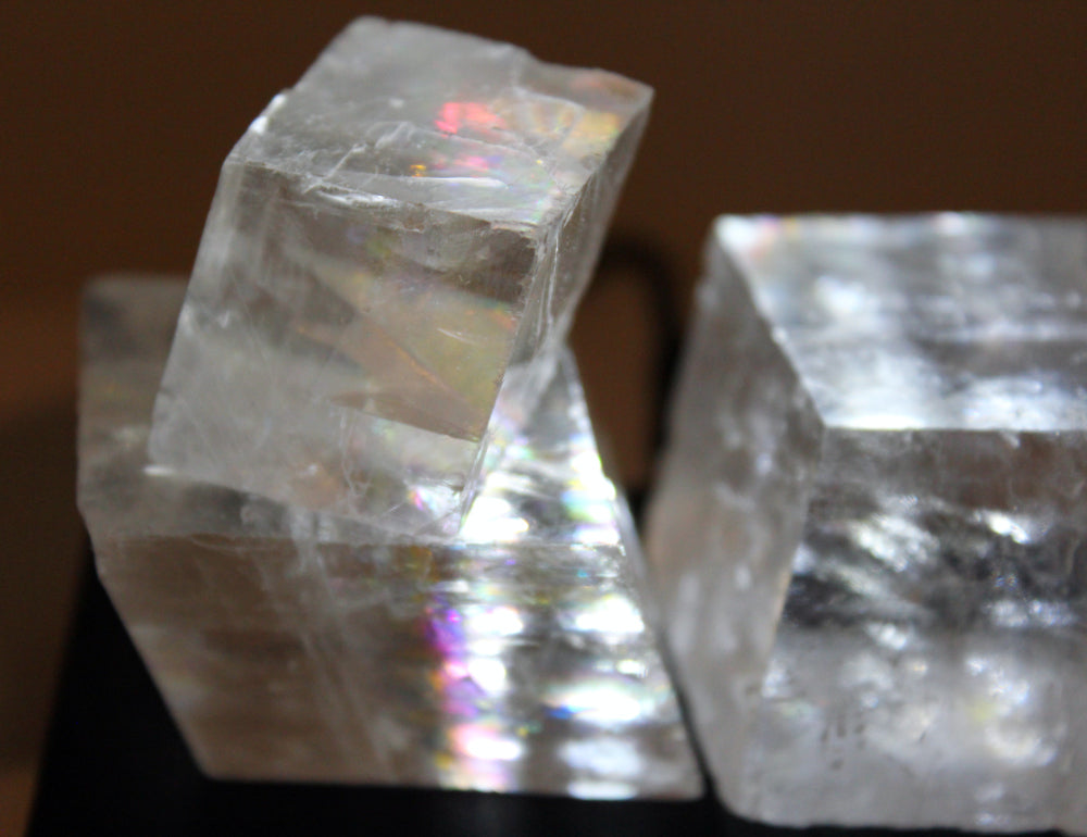 Rå optisk kalcit (klar) kristaller Dekor Cocholate.se