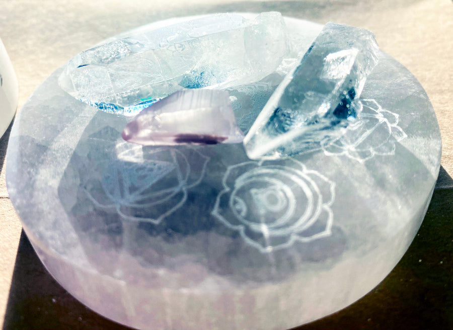 Selenit laddningsplatta Dekor Cocholate.se