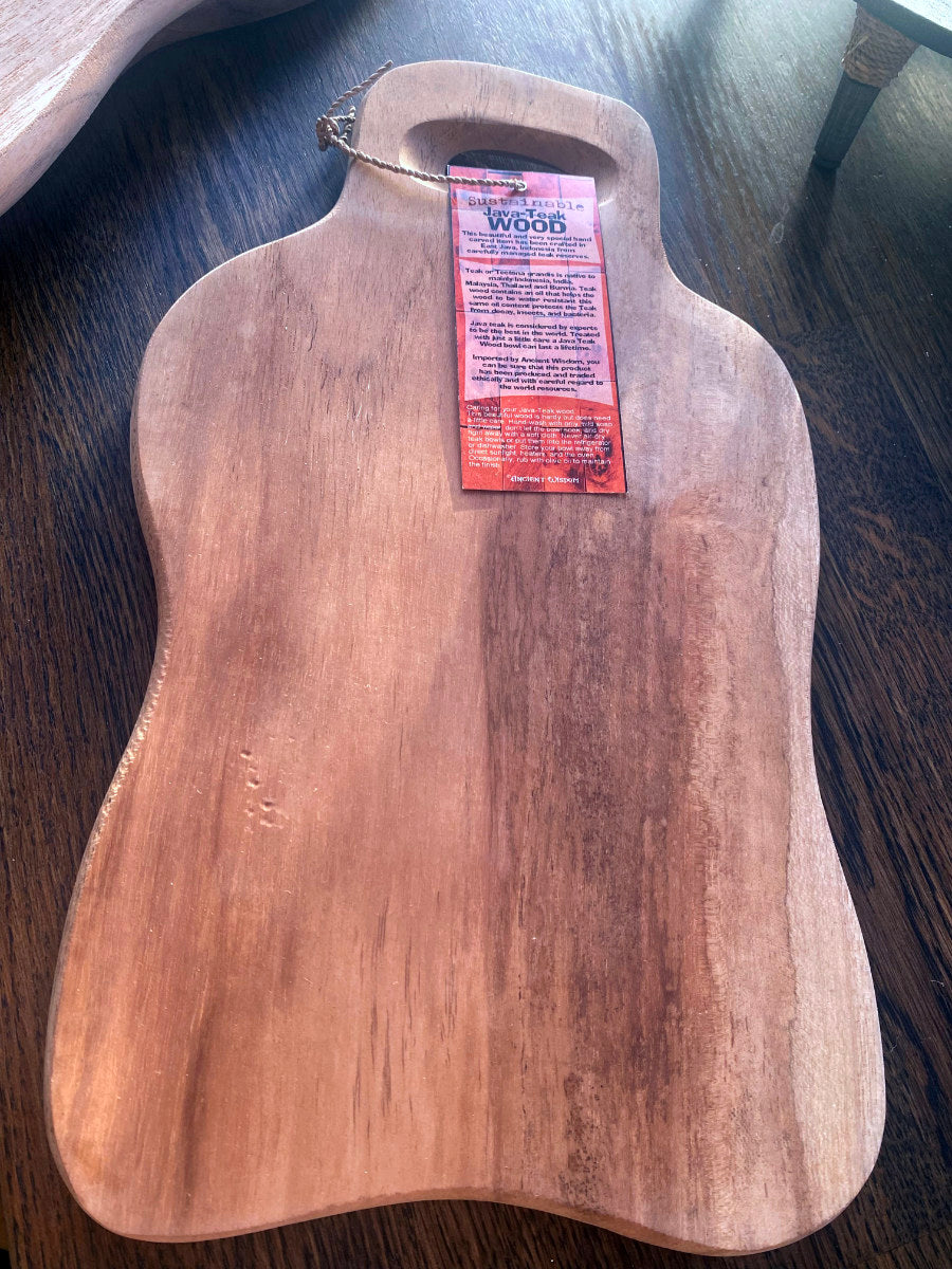 Teak Bröd/träskärbräda Cocholate - Eko Inredning - Hudvård - Yoga