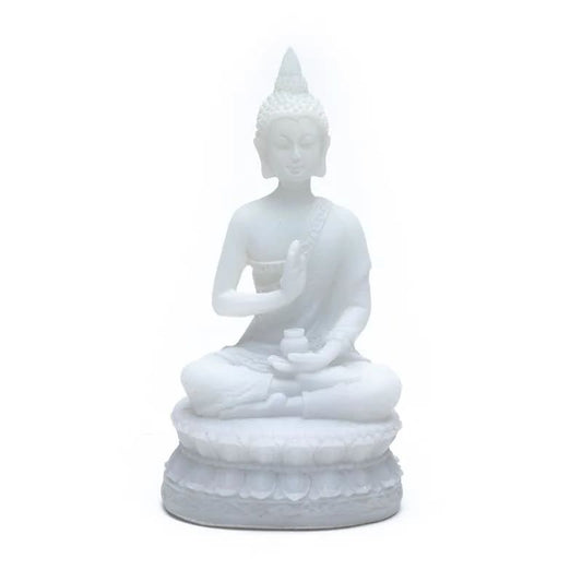"Buddha" vit staty med Amrita vas Skulpturer och statyer Cocholate.se