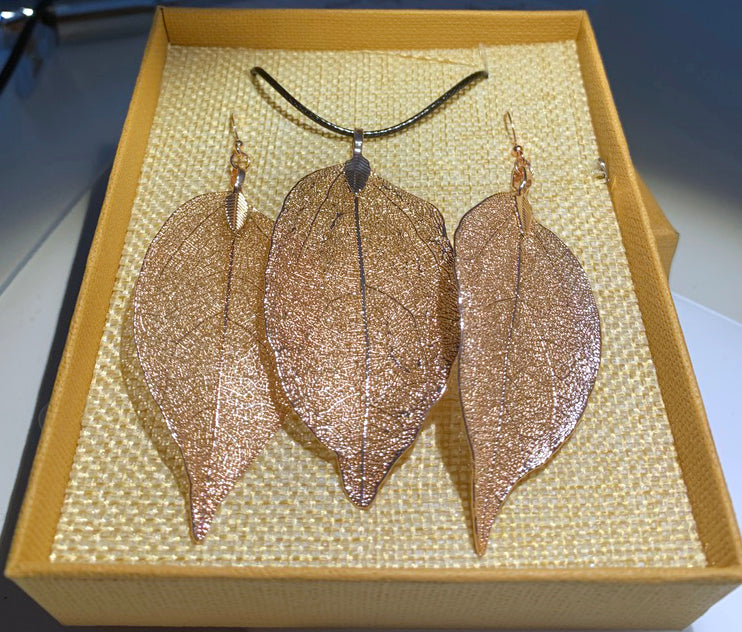 Halsband & örhänge - Bravery Leaf - Smycken Cocholate.se