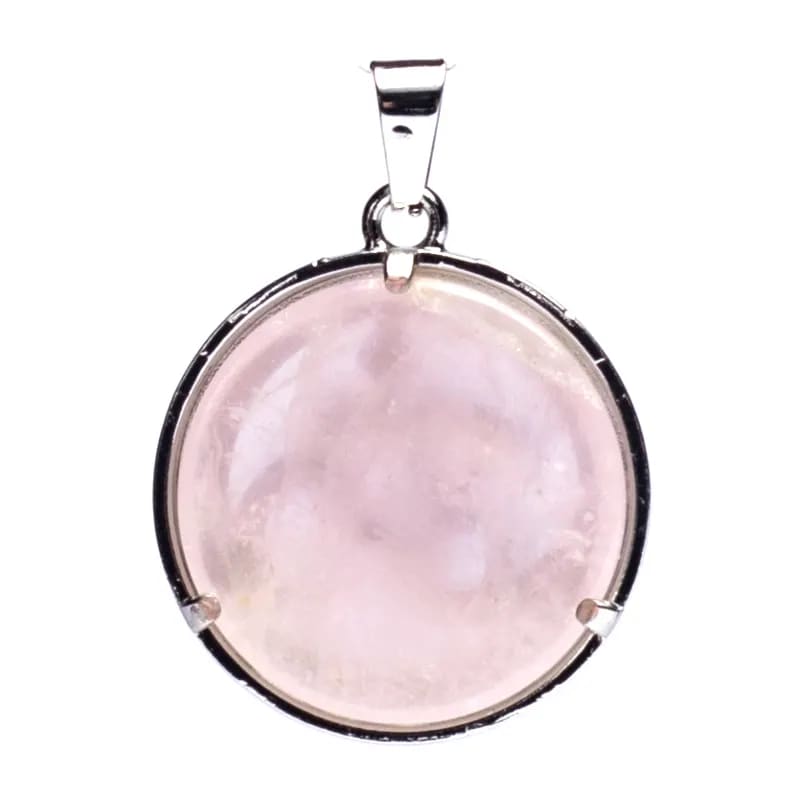 Smycken "Ohm" hängsmycke med rosenkvarts Berlocker och hängsmycken Cocholate.se